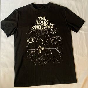 Louis Vuitton Black and White Graphic Tee